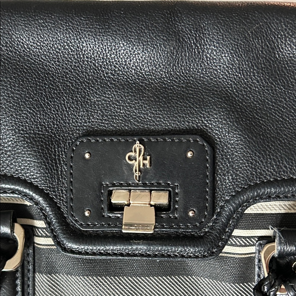 Black and Cream Striped Women's Purse Cole Haan - Picture 3 of 8